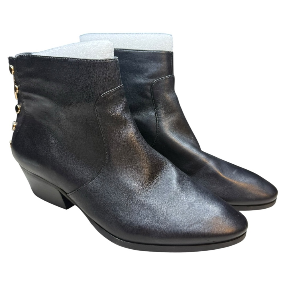 Vince Camuto Cinza Black Leather Ankle Boots 7M